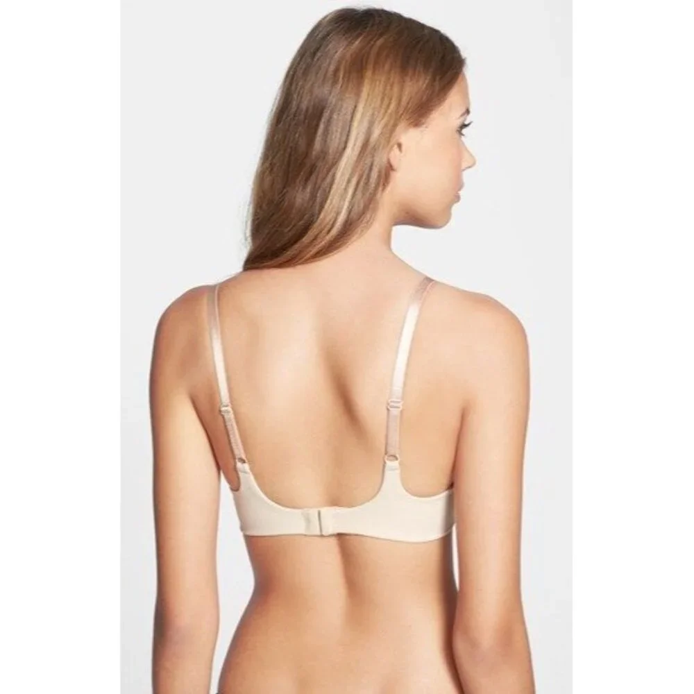 🆕WACOAL How Perfect Seamless Soft Cup Wireless Bra 34D Beige #852189